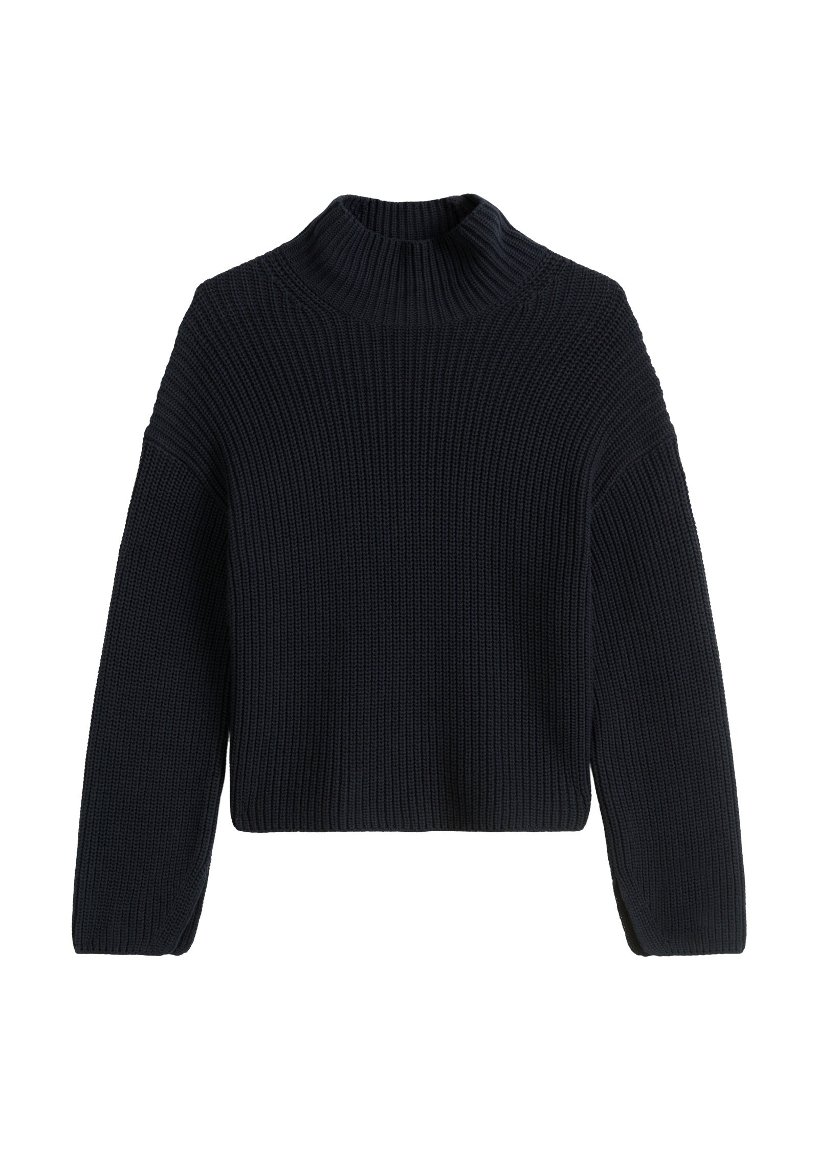 Strickpullover aus Baumwolle - 888-deep night blue - Blau