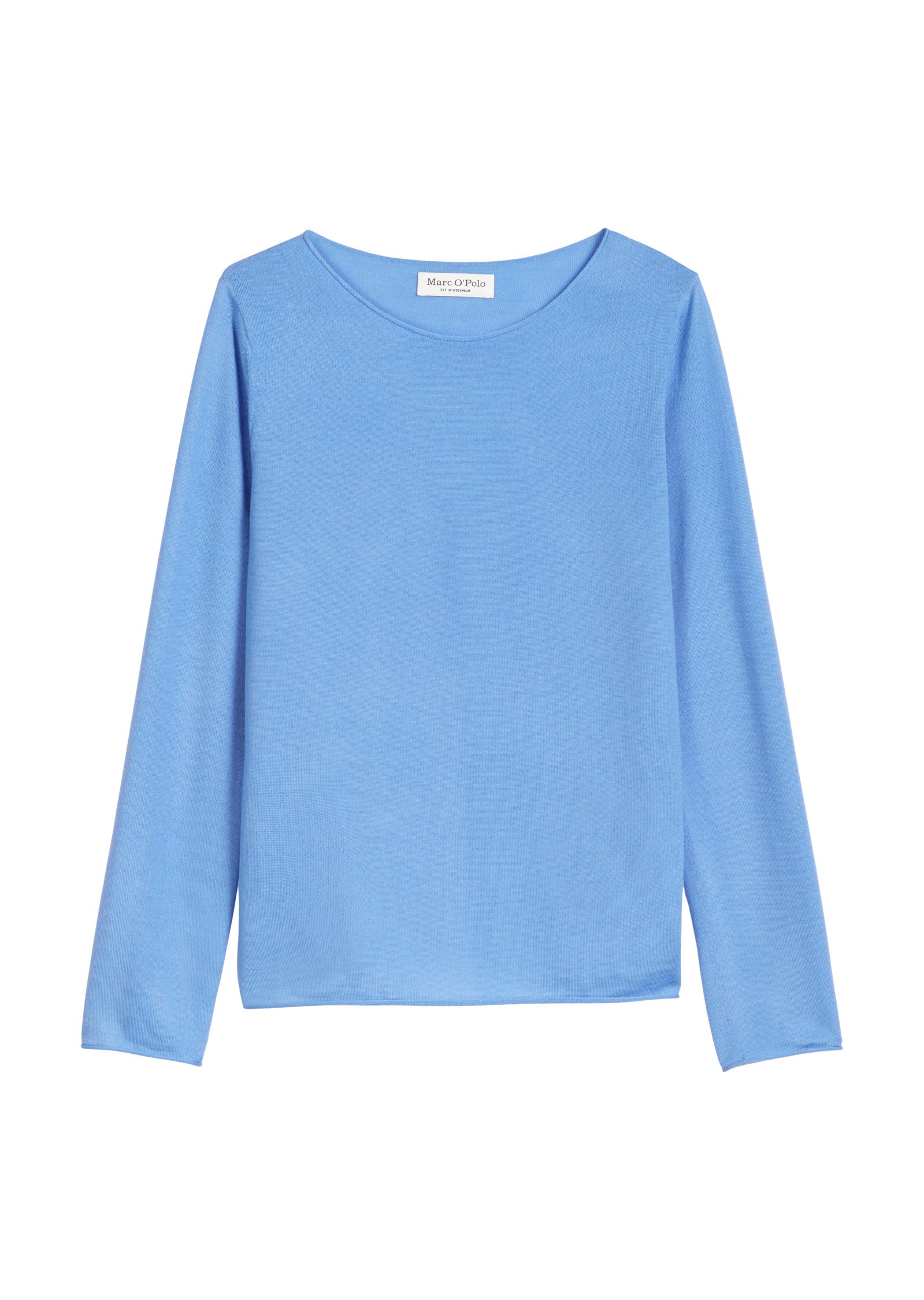Strickpullover aus Schurwolle - 869-cloudless blue - Blau