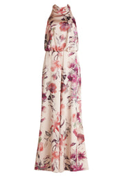 Jumpsuit Maxi floral - 1847-Cream/Dark Red - Beige