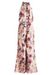 Jumpsuit Maxi floral - 1847-Cream/Dark Red - Beige