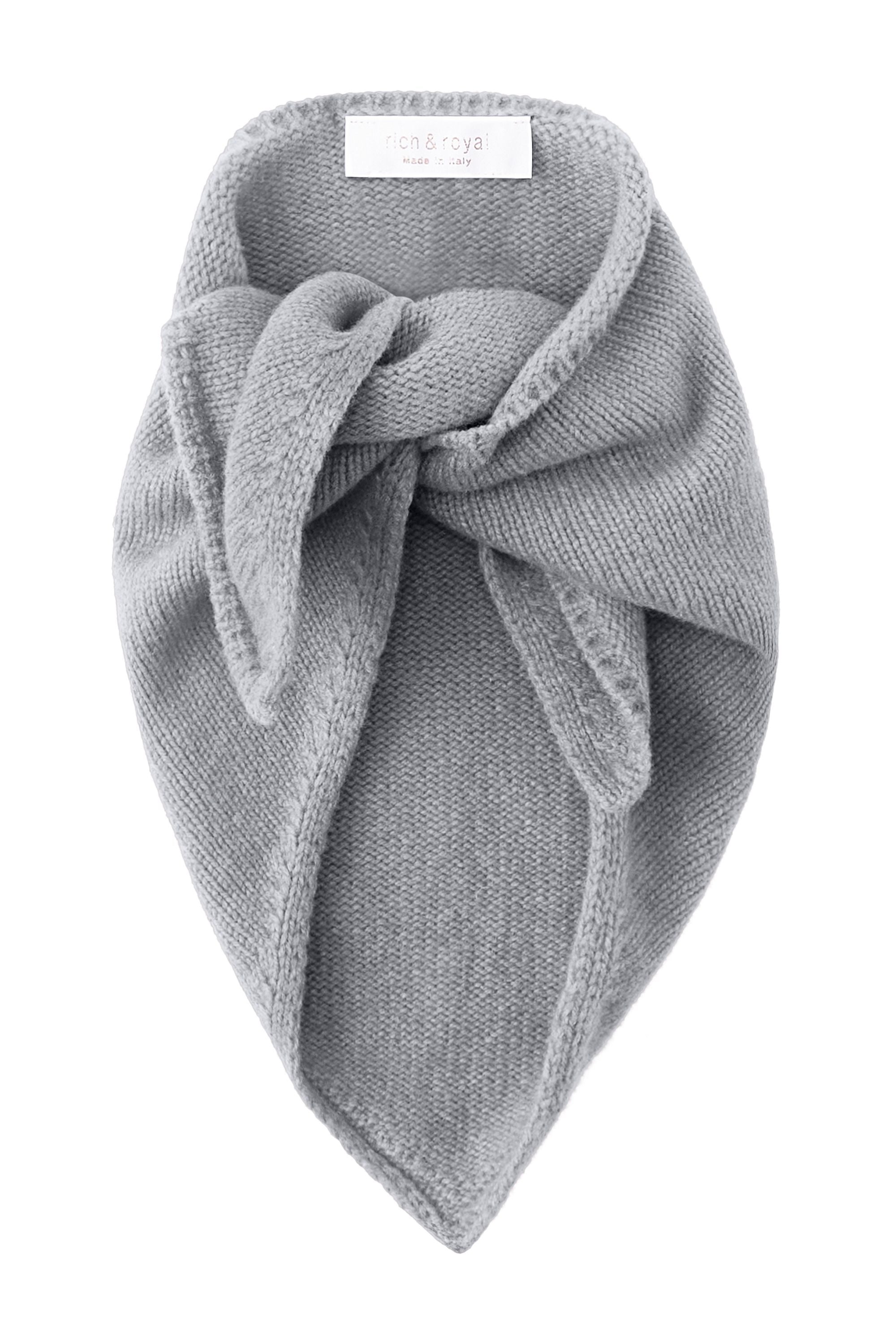 Dreiecksschal aus Wollmix - 845-grey melangé - Grau