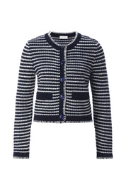 Cardigan# - 781-midnight blue - Blau | Weiß