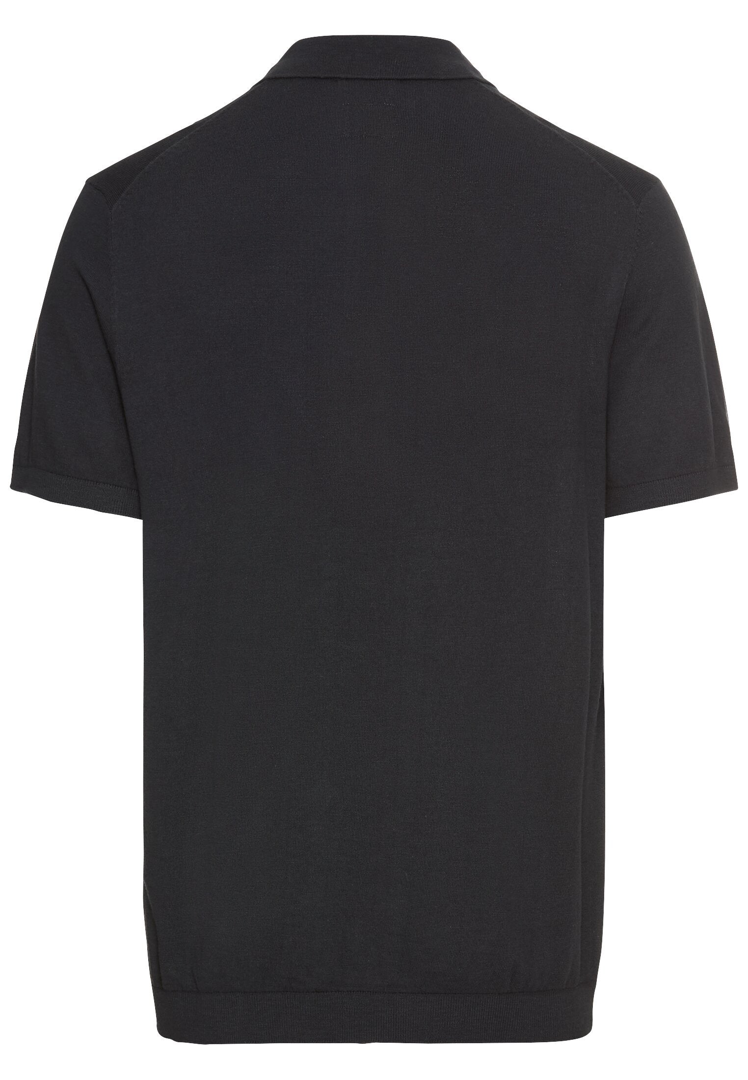 Leichtes Strick-Polo aus reiner Baumwolle - 48-Dark Navy - Blau