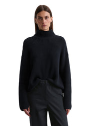 Strickpullover aus Baumwolle - 888-deep night blue - Blau
