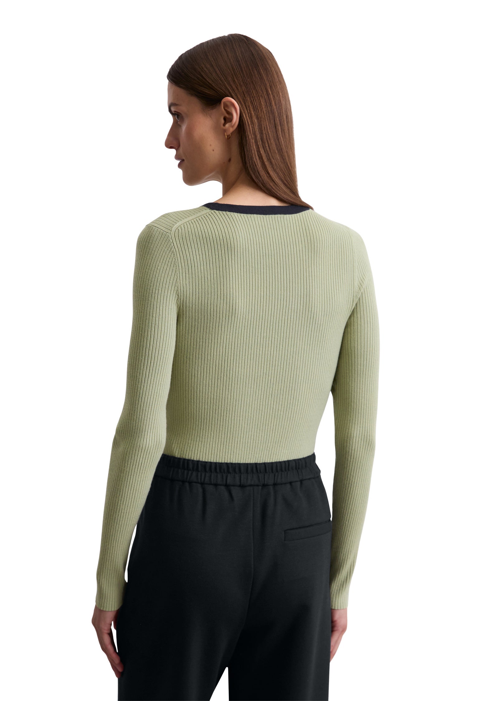 Langarmshirt DFB aus Viskosemix - 420-smooth sage - Grün