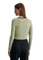 Langarmshirt DFB aus Viskosemix - 420-smooth sage - Grün