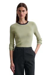 Langarmshirt DFB aus Viskosemix - 420-smooth sage - Grün