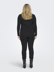 Langarmshirt aus Viskose - Black - Schwarz