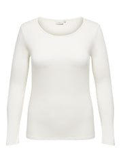 Langarmshirt aus Viskose - Cloud Dancer - Weiß