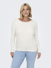 Langarmshirt aus Viskose - Cloud Dancer - Weiß