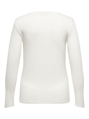 Langarmshirt aus Viskose - Cloud Dancer - Weiß