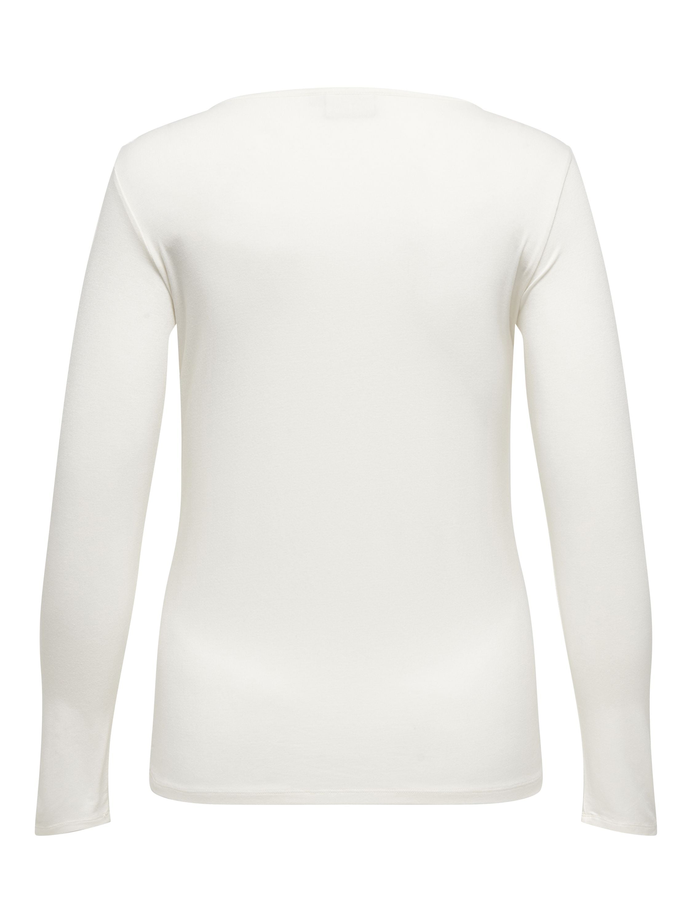 Langarmshirt aus Viskose - Cloud Dancer - Weiß