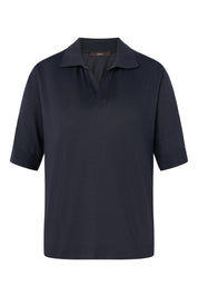 Poloshirt aus Lyocellmix - Navy 415 - Blau