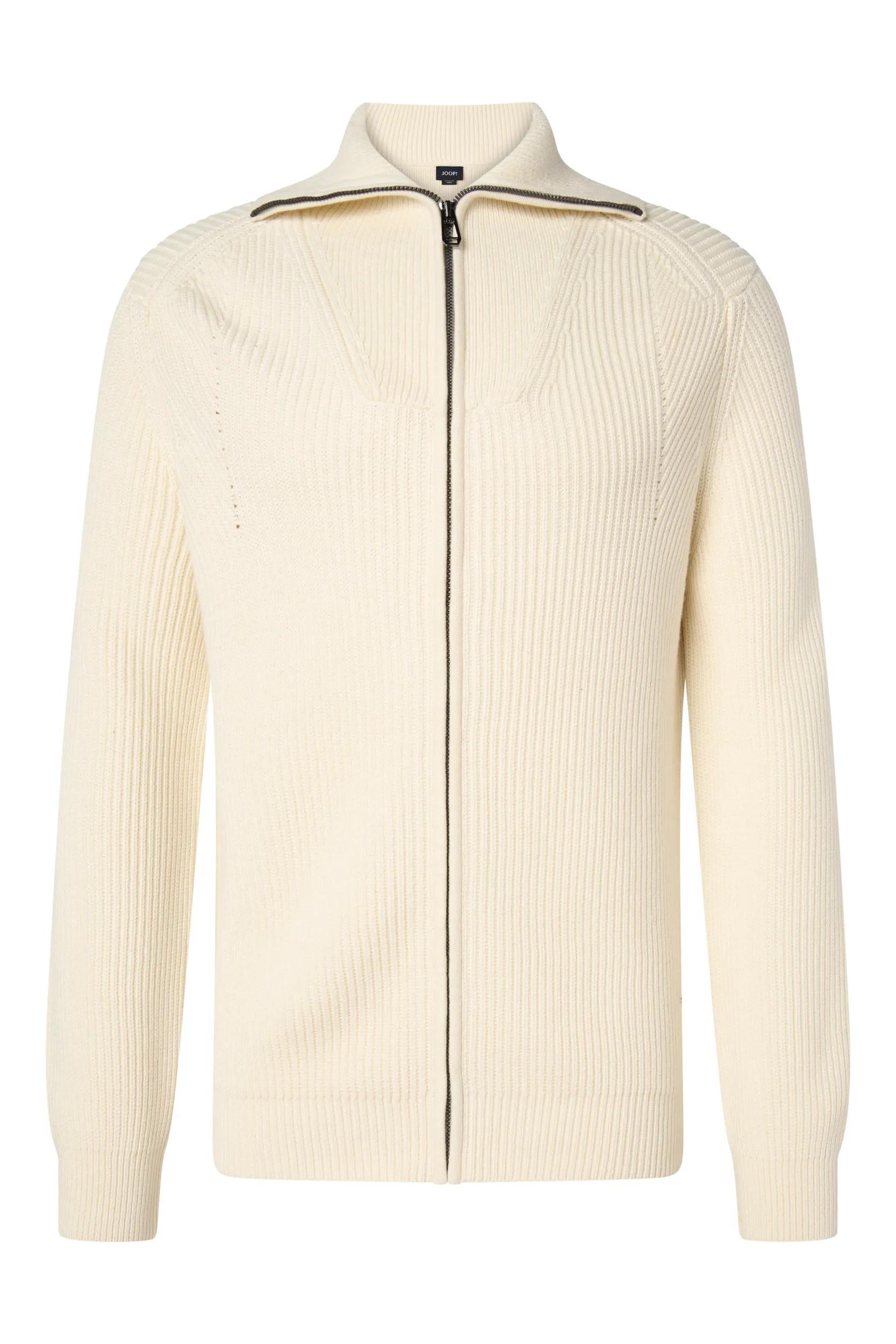 Strickjacke aus Bio-Baumwollmix - 102 - Creme