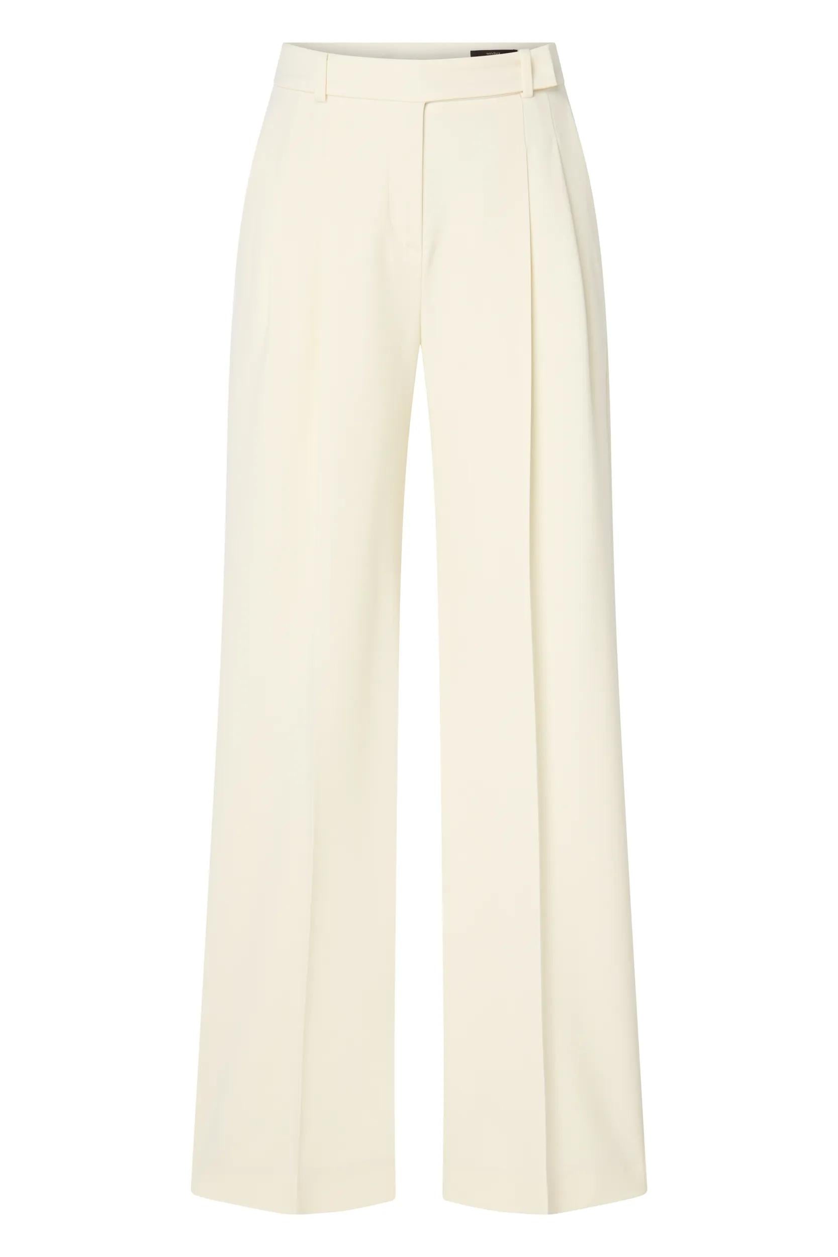 Faltenhose Wide Leg - Open White 118 - Weiß