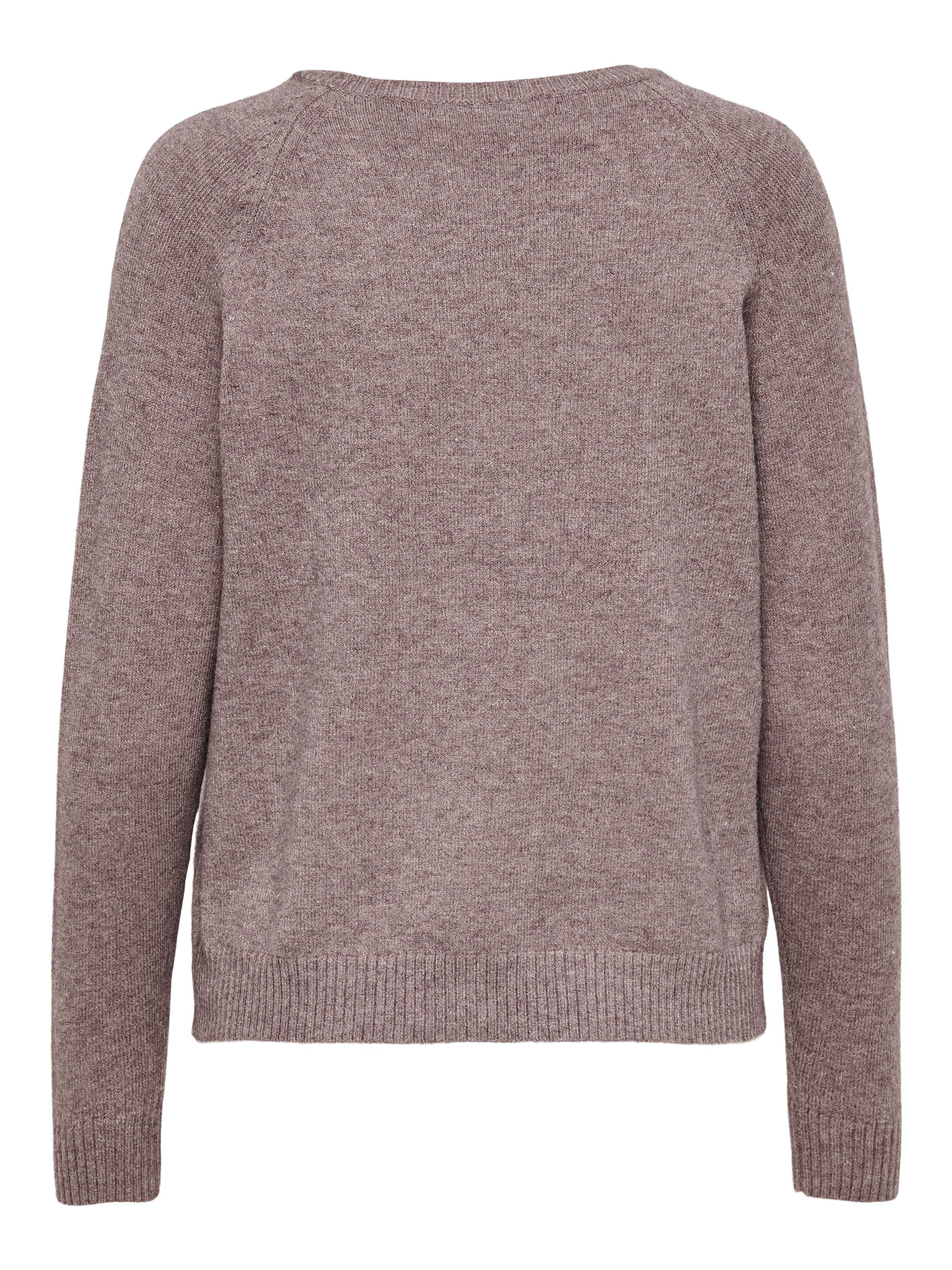 Strickpullover aus Viskosemix - Rose Brown/W. MELANGE - Rosa