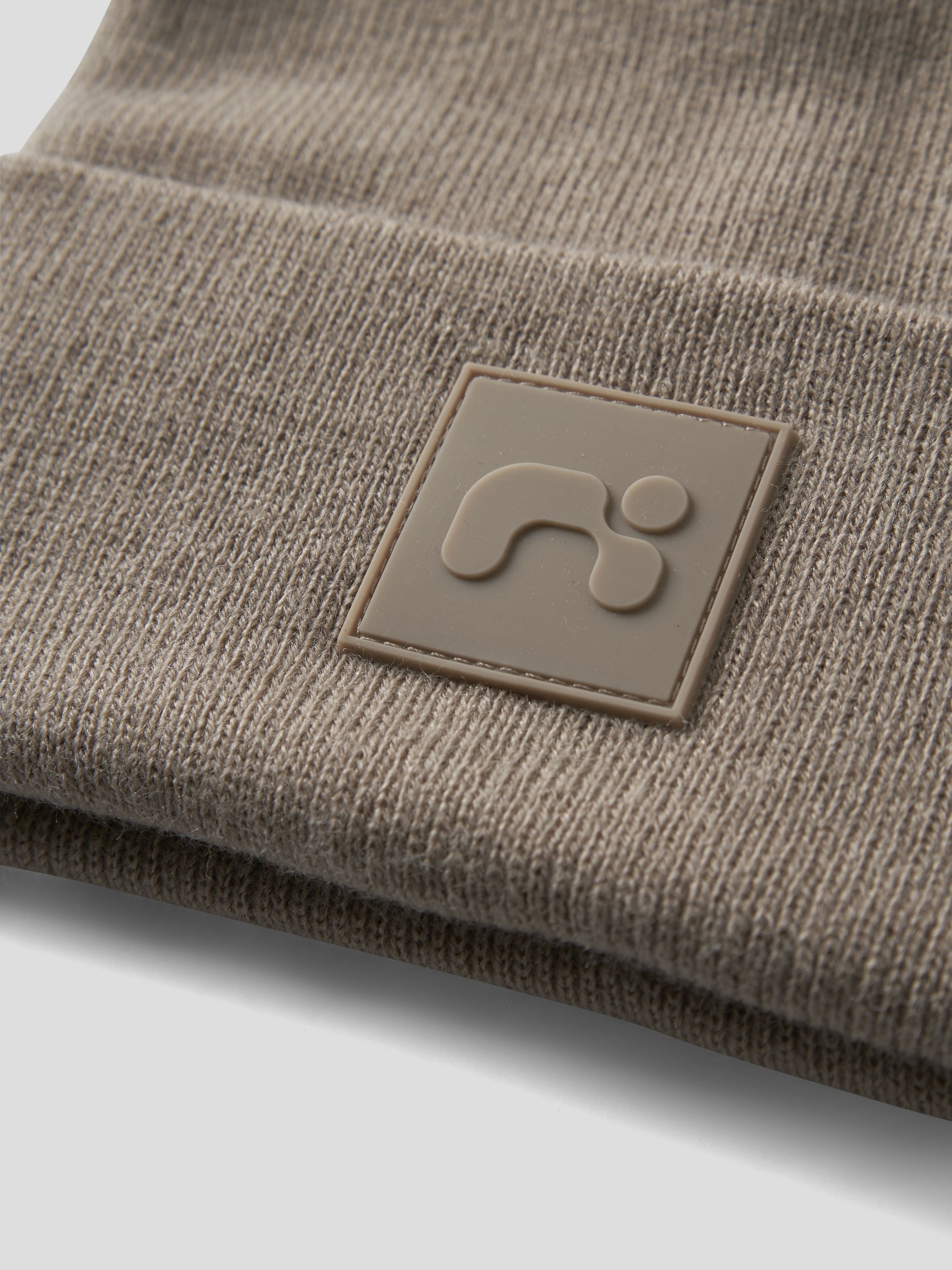 Strickmütze mit Umschlag - Silver Mink - Beige