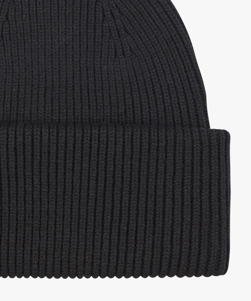 Beanie aus Woll-Mix - P - Schwarz
