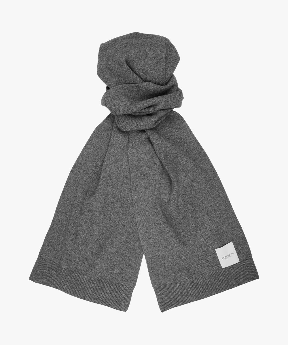 Schal aus Woll-Mix - B - Grau