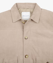 Bomberjacke aus Leder - F - Beige