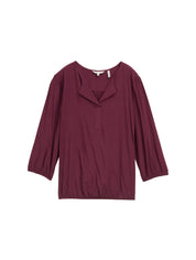 Schlupfbluse aus Viskose - 16427-bordeaux red - Rot
