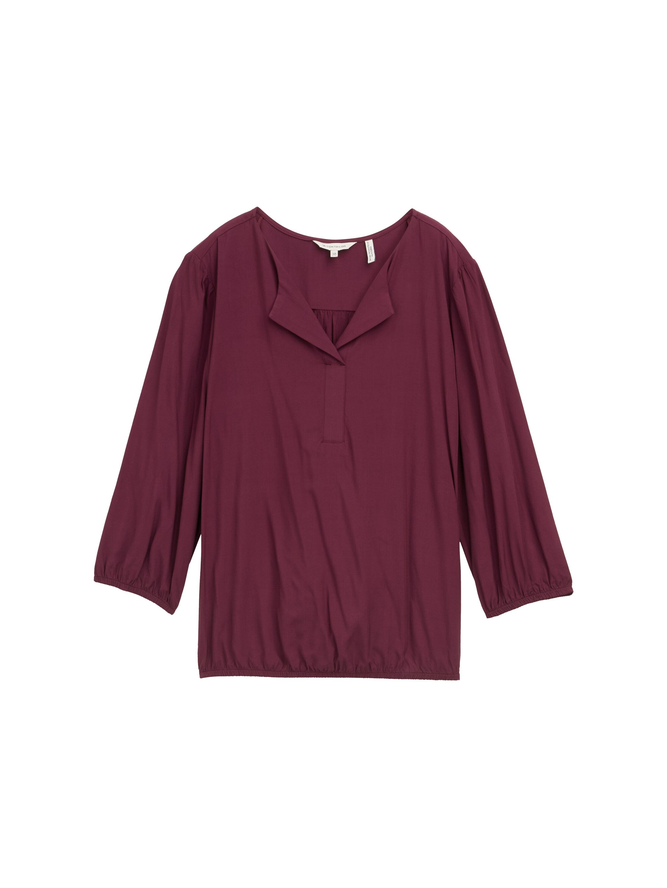 Schlupfbluse aus Viskose - 16427-bordeaux red - Rot