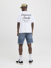T-Shirt aus Baumwollmix - Bright White - Weiß