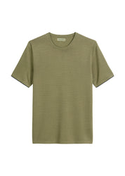 Strick-T-Shirt aus Baumwolle - 434-avery fern - Grün