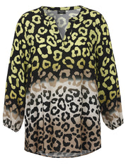 Tunika mit V-Ausschnitt - 583-lime multicolor - Mehrfarbig