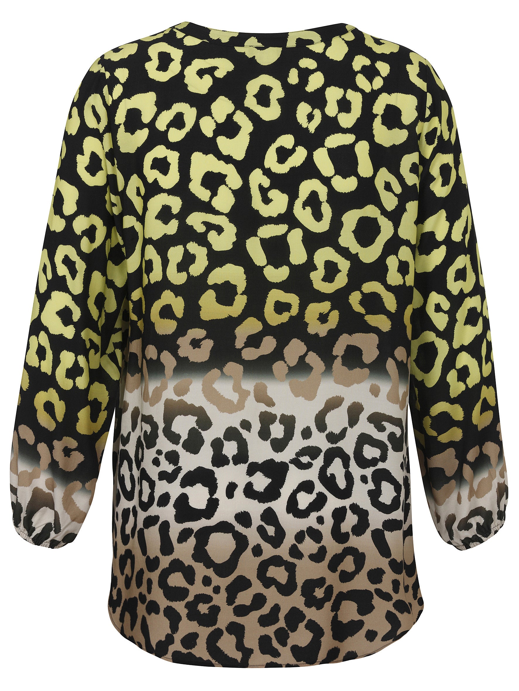 Tunika mit V-Ausschnitt - 583-lime multicolor - Mehrfarbig