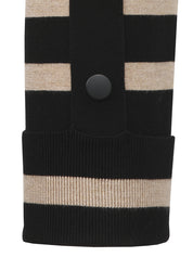 Pullover aus Viskose - 100761-schwarz / kaschmir - Schwarz | Beige