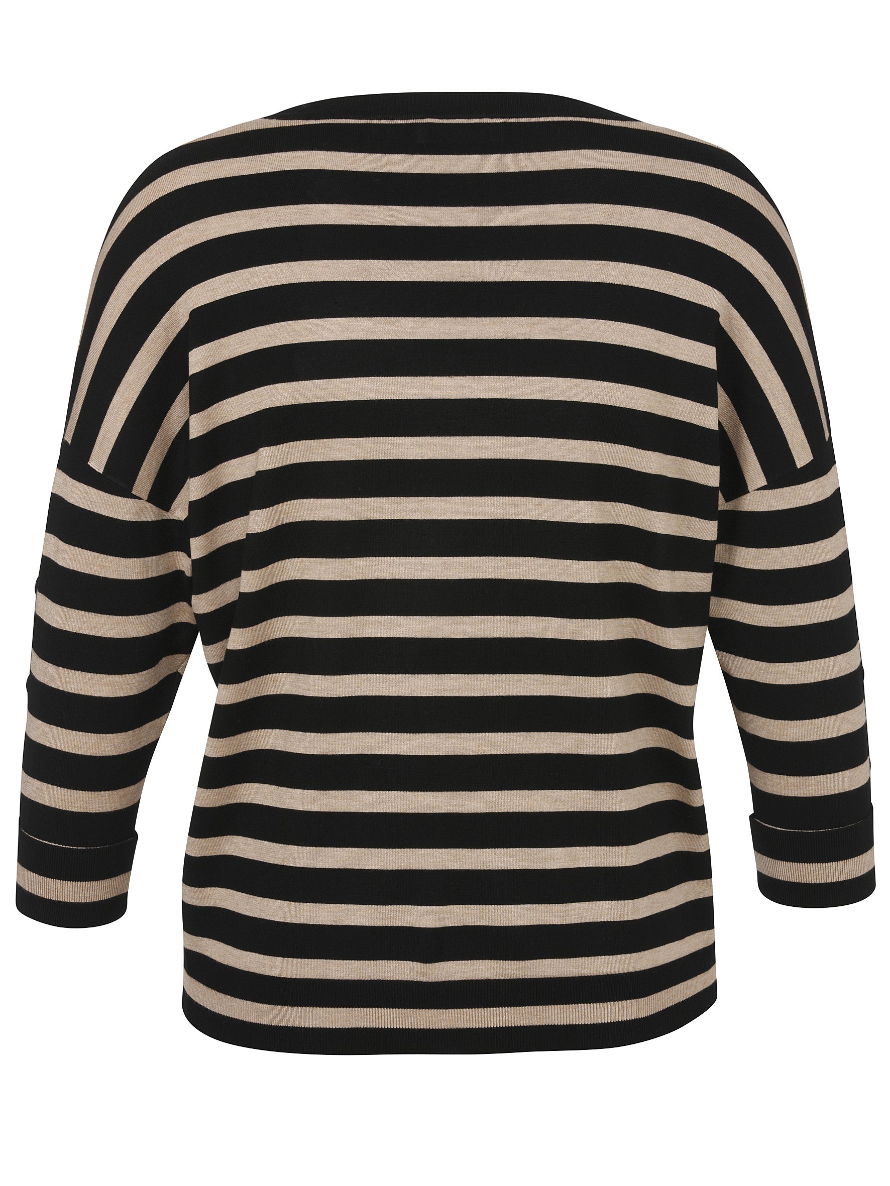 Pullover aus Viskose - 100761-schwarz / kaschmir - Schwarz | Beige