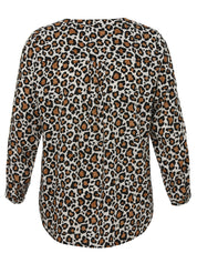 Bluse im Animal Print - 763-kaschmir multicolor - Braun