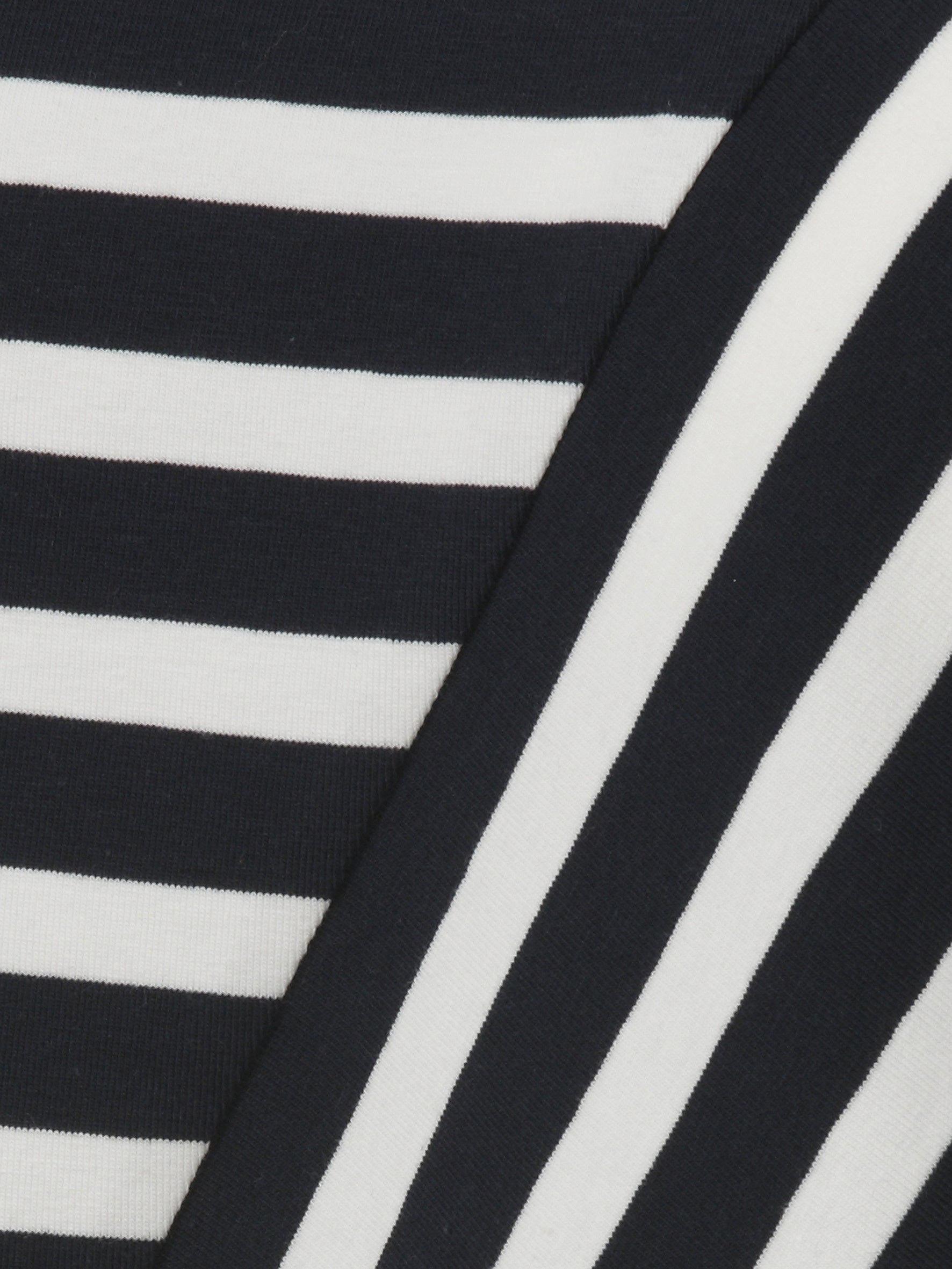 T-Shirt gestreift aus Baumwolle - 814954-navy / offwhite - Blau