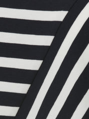T-Shirt gestreift aus Baumwolle - 814954-navy / offwhite - Blau