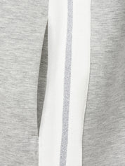 Mantel meliert mit Stehkragen - 165954-silver mel /offwhite - Grau