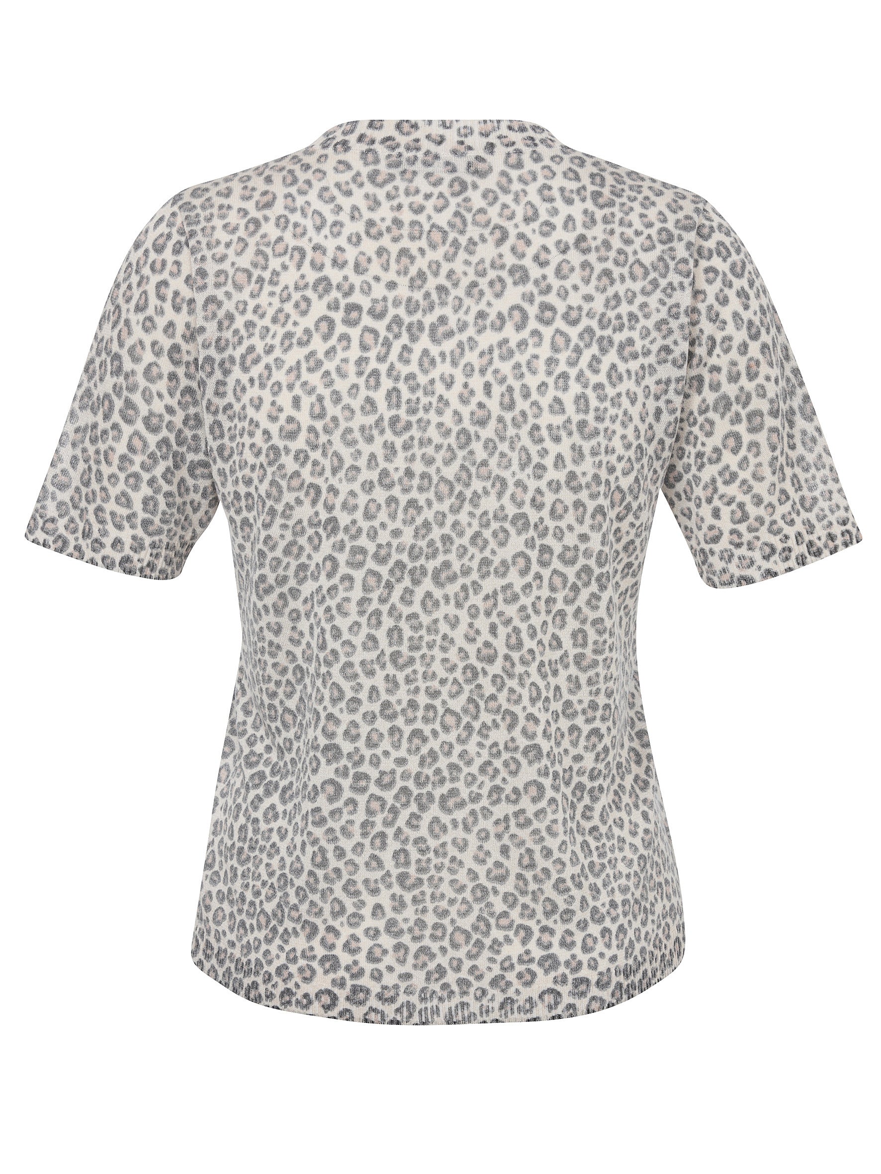 Strick-T-Shirt aus Viskosemix - 757-camel multicolor - Beige