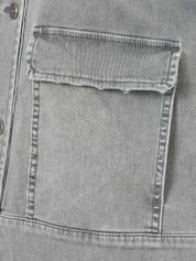Jeansjacke aus Baumwolle - 168-silver grey denim - Grau