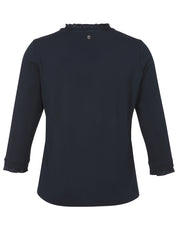 Schlupfbluse aus Viskose - 814-navy - Blau