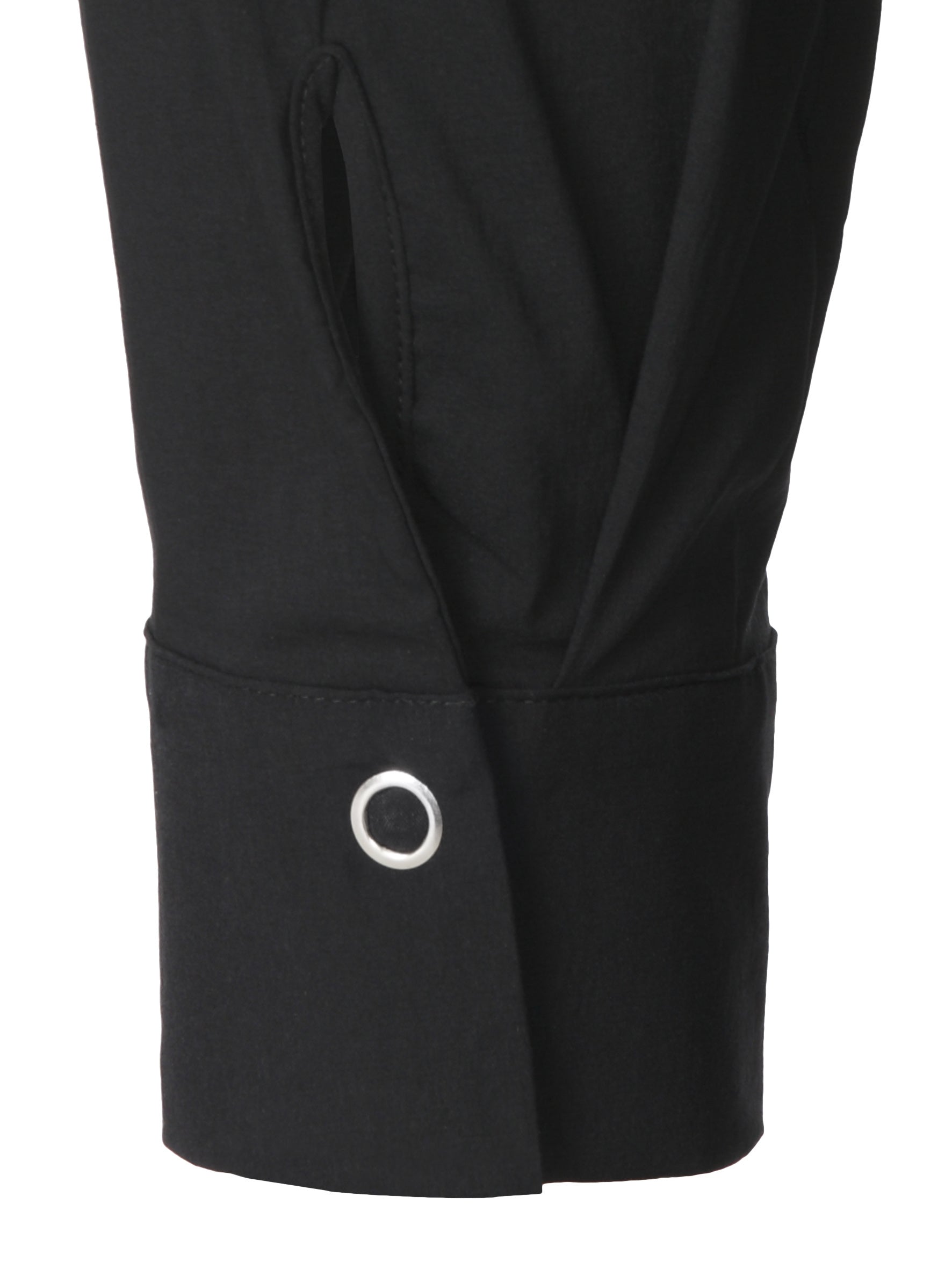 Hemdblusenkleid Midi - 104-black - Schwarz