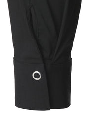 Hemdblusenkleid Midi - 104-black - Schwarz