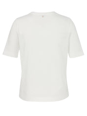 T-Shirt aus Baumwolle - 957-offwhite multicolor - Weiß