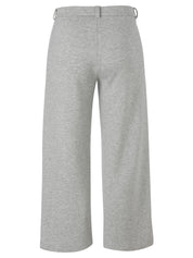 Joggpants Wide Leg - 165954-silver mel /offwhite - Grau