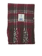 Schal kariert mit Fransen - Tibetan Red/Checks - Rot