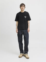 T-Shirt aus Baumwollmix - Black - Schwarz