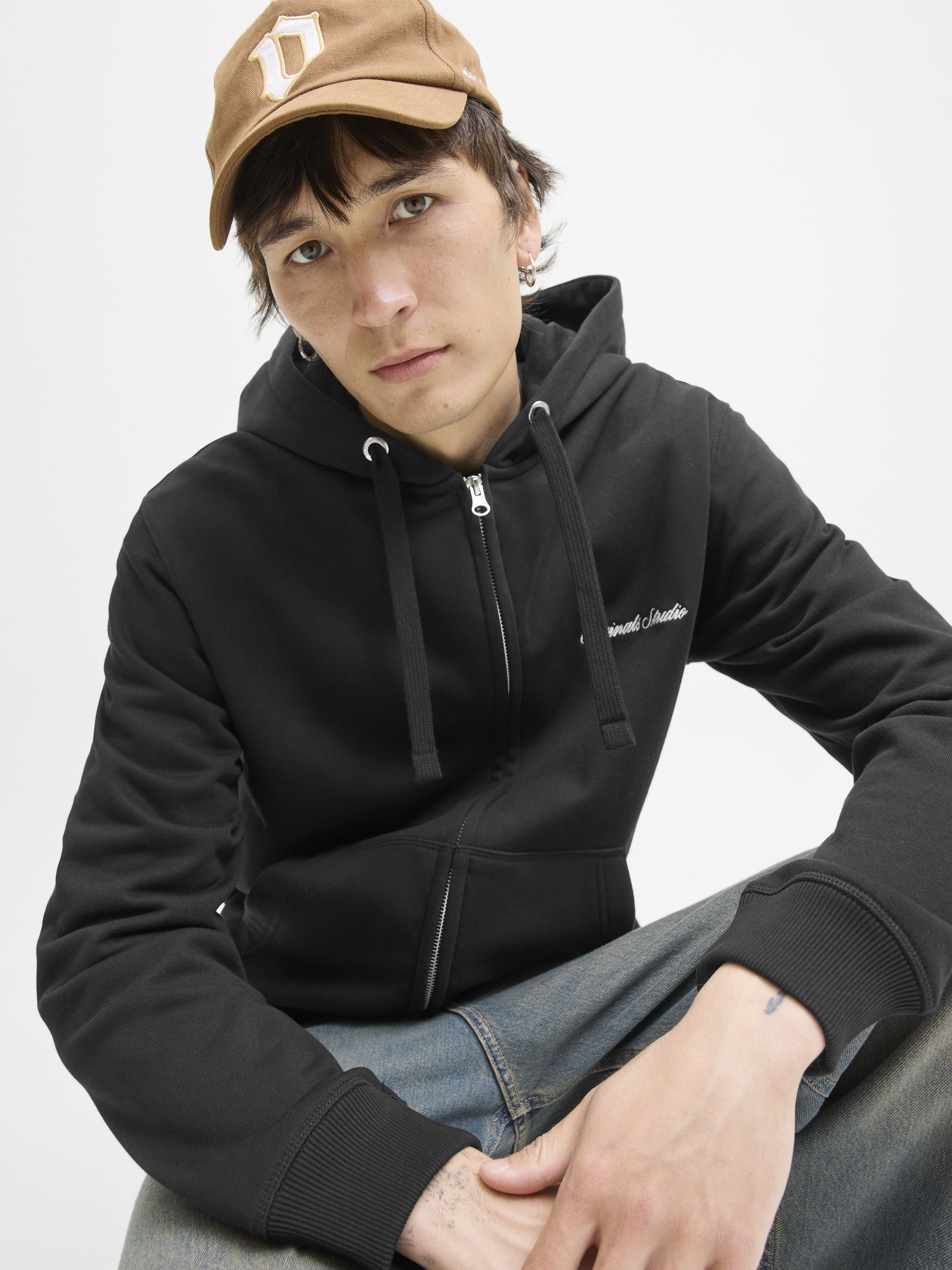 Sweatjacke - Black - Schwarz