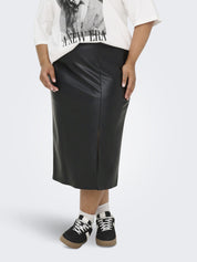 Bleistiftrock Midi - Black - Schwarz