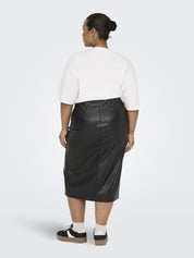 Bleistiftrock Midi - Black - Schwarz