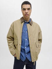Übergangsjacke mit aufliegendem Kragen - Weathered Teak - Beige