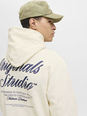 Sweathoodie aus Baumwolle - Antique White - Weiß